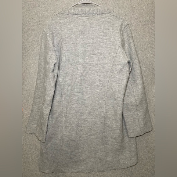 Eileen Fisher Sz ?? Gray Boiled Merino Wool Jacket Minimalist Capsule Wardrobe - Picture 8 of 10